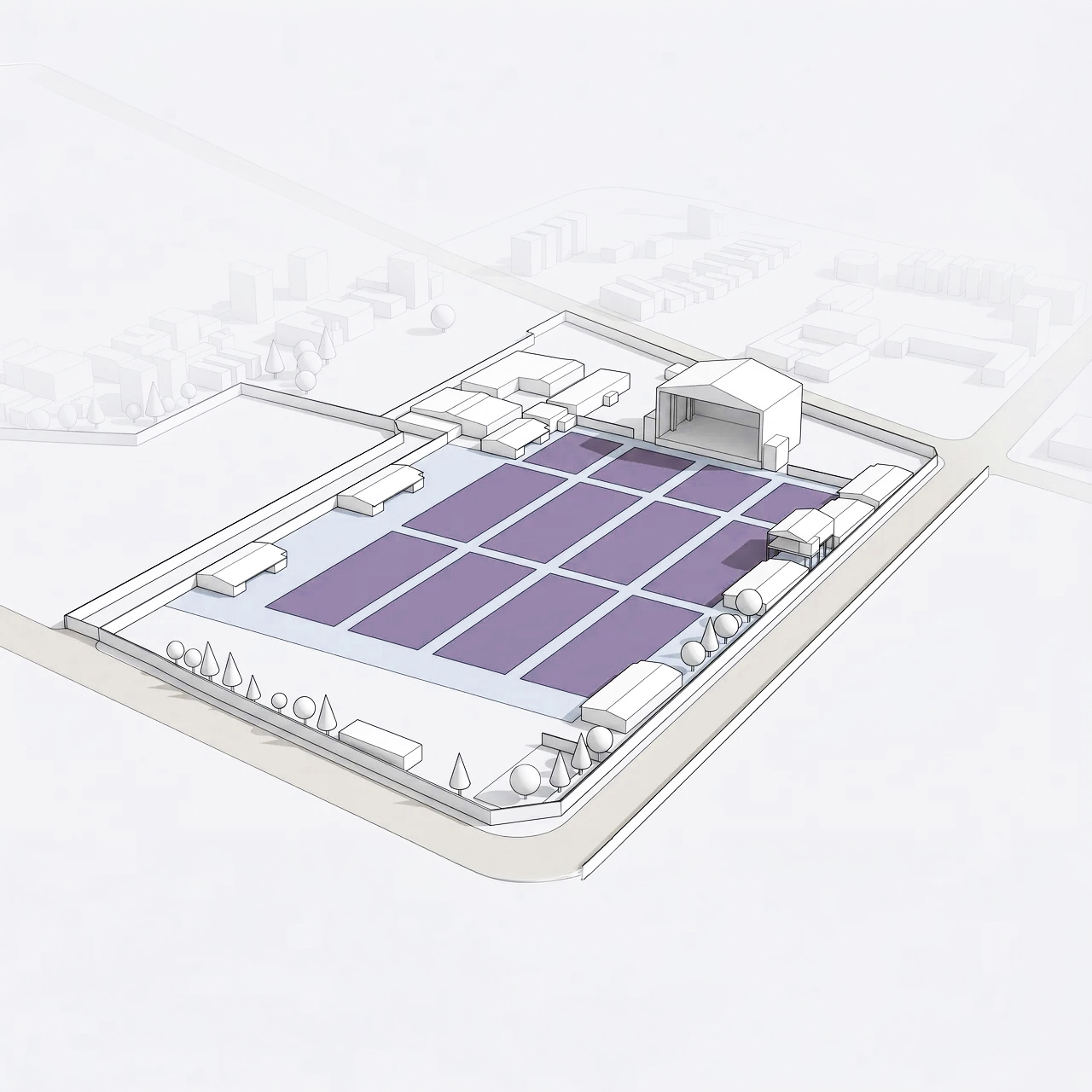 District Arena at Terraform — Isometric View